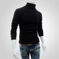 thumbnail image 2 of WIFORNT Pull Décontracté à Manches Longues pour Hommes Couleur Unie Col Haut Mode Respirant Confortable Haut, 2 of 7