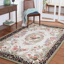 Safavieh Chelsea Serenity Botanical Wool Area Rug, Creme/Black, 1'8" x 2'6"
