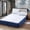 Royal blue, variant on Soft Cotton Linen Bed Base Cover，Single Double Bed Cover，Fade Resistant Dustproof Bed Skirt For Family Hotel，Washable-Smoke gray-（100*200+25)cm