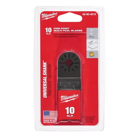Milwaukee-48-90-4015 10-Piece Fine Point Bi-Metal Multi-Tool Blades