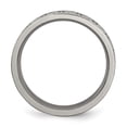 thumbnail image 3 of Titanium Flat Engraved Trinity Symbol Brushed 6mm Band, 3 of 8