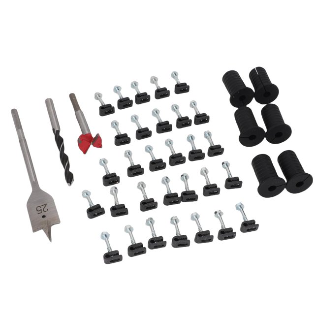 Cable Routing Kit, Wall Grommets Accessories for Cables with 1 Inch and 5/16 Inch Drill Bits, 30 Wire Clips, Wall Cable Pass Through Wiring Installation Set for Roof Mounting