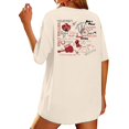 thumbnail image 3 of TrendOFT Oversized Rock Band T Shirts for Women Country Music Shirt Tops Music City Tshirt Vintage Guitar Graphic Tees Beige L, 3 of 4