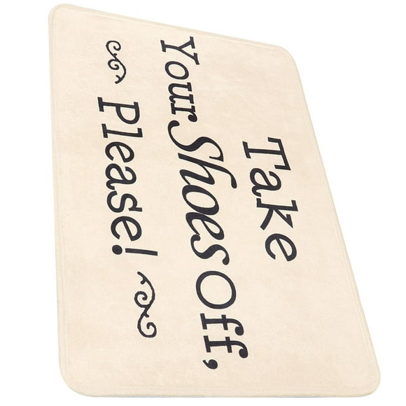 WASHWEPE Tapete Para Puerta Con Oración Decorativa Absorbente Color Khaki Para Y Dormitorio
