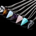 thumbnail image 2 of letairis Stone Divination Crystal Pendulum Necklace Unleash Inner Insights Natural Stone Compact And Unique pink, 2 of 6