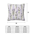 thumbnail image 2 of Throw Pillow Covers Set of 4 - Lavender Flowers Bow Tie Square Decorative Pillows Cushion Covers Pillow cases for Home Decor Couch Bedroom Living Room16"x16", 2 of 7