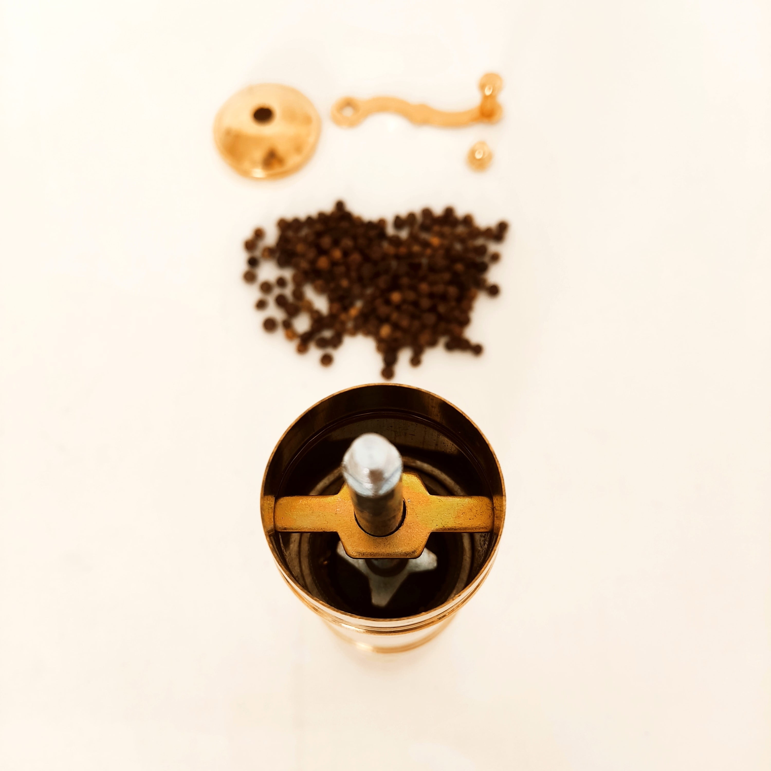 Manual Pepper Mill, Brass Mill, Handmade Grinder, Pepper Grinder