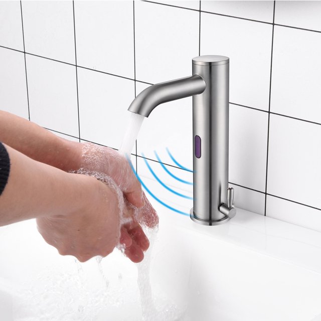 Aquaterior Automatic Sensor Bathroom Faucet Touchless Mixer for Above Counter Sink 3.8 lbs
