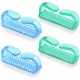 thumbnail image 1 of Larbois Mango Grip Cepillo de uñas Mano Cepillo de uñas Limpiador Kit de fregado Pedicura para dedos de los pies y uñas Hombres Mujeres (paquete de 4), 1 of 5