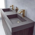 thumbnail image 3 of Huesca 60" Double Sink Bath Vanity in Dark Oak Gray Integral Sink Top No Mirror, 3 of 11