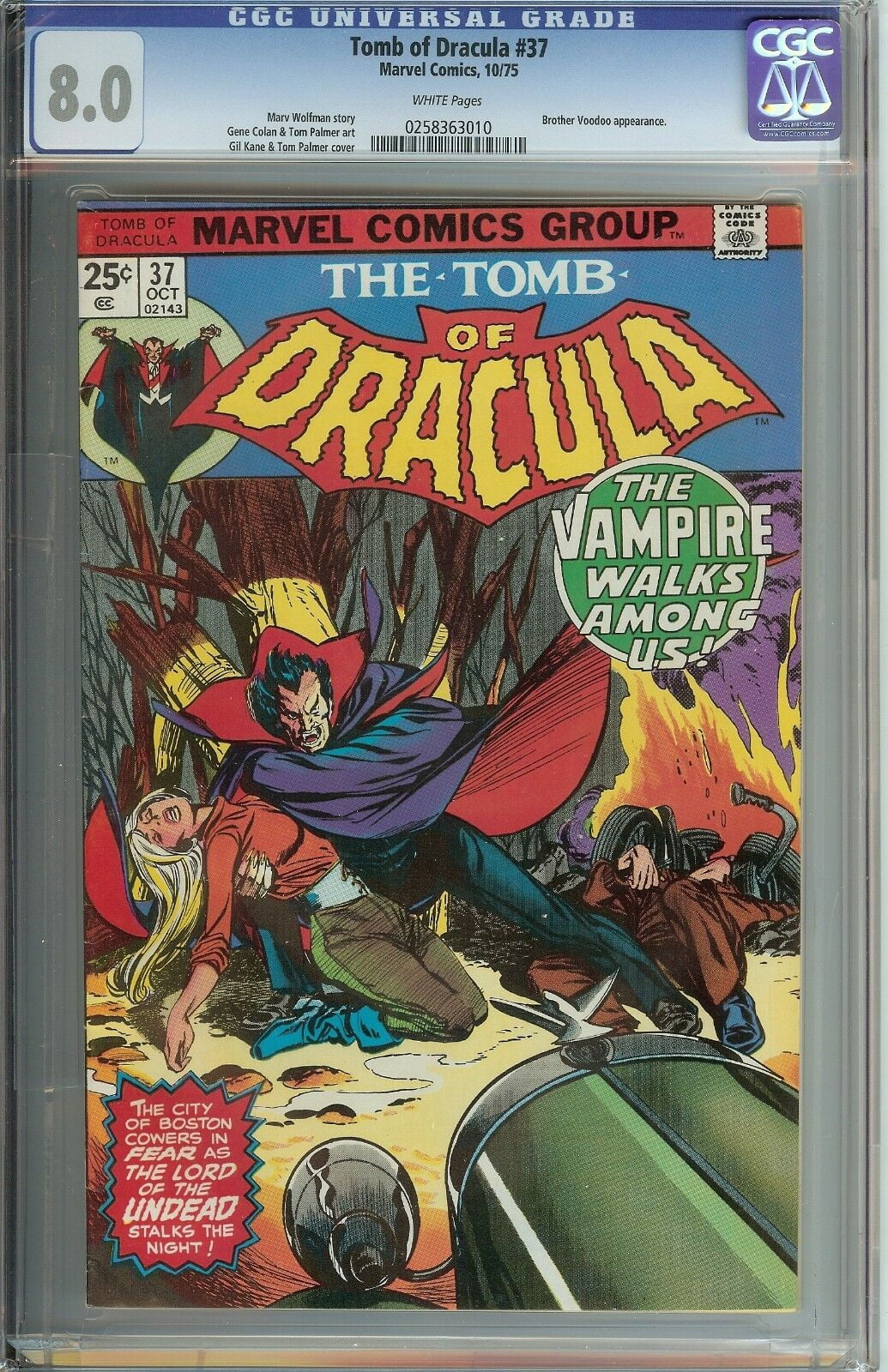 Tomb of Dracula #37 CGC 8.0