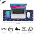 thumbnail image 5 of Long Mouse Pads for Desk,Dark Blue Dinosaur Volcano Pattern Desk Mats on Top Of Desks, Desk Mouse Pad Extra Large with 3mm Non-Slip Base and Stitched Edge for Gaming,Office,Work,Home 31.5"x11.8", 5 of 6