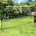 VIVOHOME Portable 17ft Height Adjustable Outdoor Badminton Net Set with