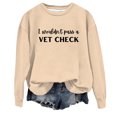 thumbnail image 1 of WEAIXIMIUNG Sweat-Shirt pour Femmes Col en V Décontracté Col Rond Imprimé Lettres Anglaises, 1 of 3