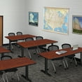 thumbnail image 2 of Romig Cain 72 x 24 in. T-Base Training Seminar Table- Cherry & 2 Cadence Nesting Chairs, 2 of 7
