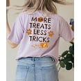 thumbnail image 3 of Squishy Faces More Treats Less Tricks Halloween, Dog Paw T-Shirt, Dog Bone Print Unisex T-Shirt, Orchid - Medium, 3 of 3
