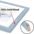 thumbnail image 2 of Marco de fotos KAIWIN azul 11x14 para fotos de 8x10 de madera maciza, 2 of 7