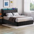 thumbnail image 2 of Lift Up Storage Bed Frame Queen Size, Metal Bed with Storage Headboard, Wood Slats Support, No Box Spring Needed, 2 of 8