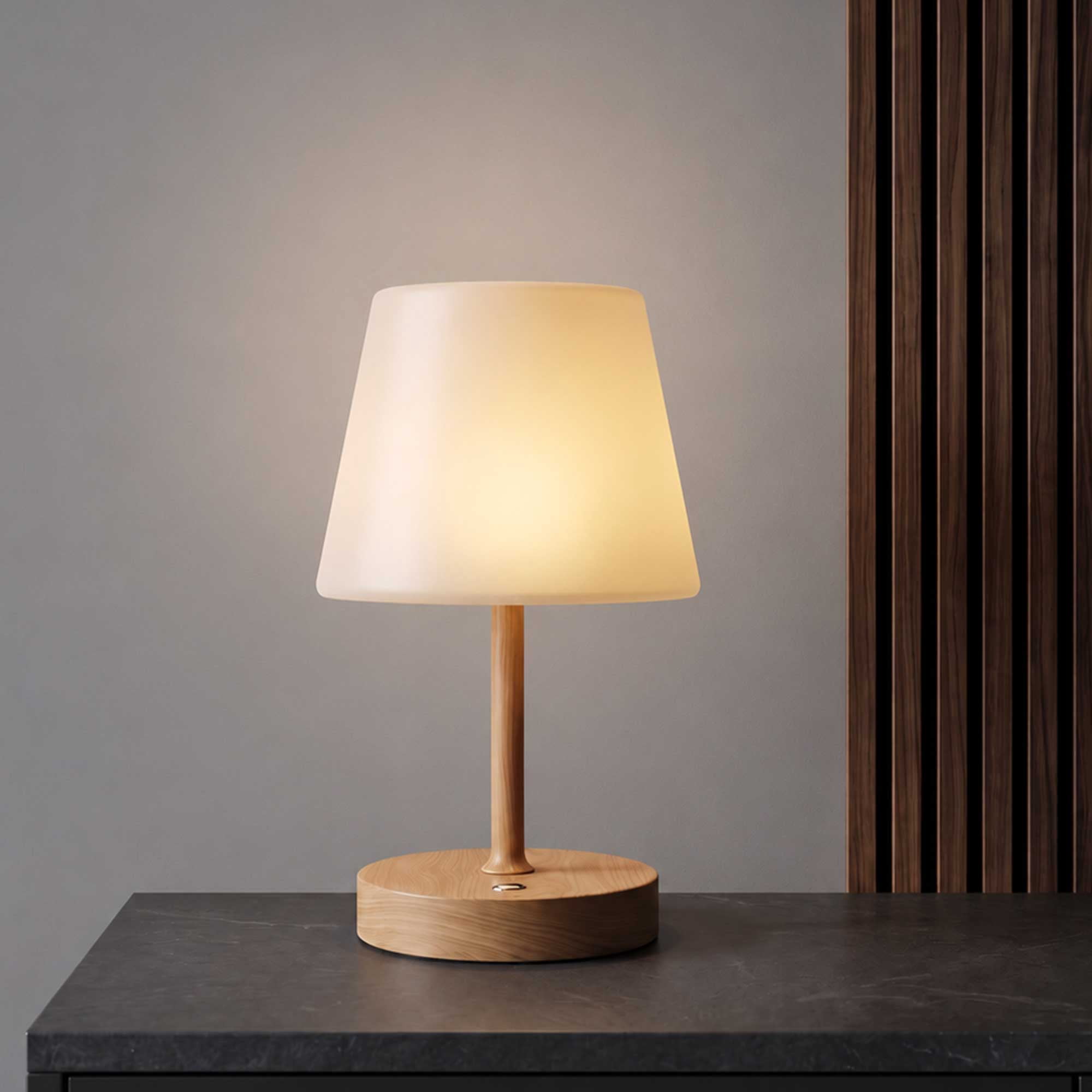 DAYBETTER Cordless Table Lamp, Rechargeable and Stepless Dimming, Table Lamp with 3 Lighting Modes for Bedroom, Living Room