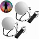 thumbnail image 1 of LED Poi Balls, Set of 2 LED Poi Juggling Balls with Rainbow Colors and Strobe Effect, LED Glow Poi Set, 1 of 5