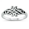 thumbnail image 1 of Sterling Silver Celtic Design Ring Size 9, 1 of 3