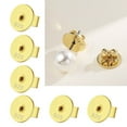 thumbnail image 2 of 10 Pack Round Disc Earring Stoppers Plugs Metal Earrings Back Secure Ear Studs Closures Clasps for Heavy Earrings, 2 of 18