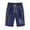 Dark Blue, variant on WREESH Womens Summer Beach Shorts Printed Five Points Plus Size Cotton Linen Shorts Casual Shorts Olive Green
