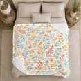 thumbnail image 5 of Autumn Botanical Leaf Pattern Burnt Orange Watercolor, Cozy Botanical Garden Scene, Warm Flannel Blanket for Sunroom and Reading Nook, Garden Lovers Thanksgiving Gift, Botanical Home Decor, 5 of 9
