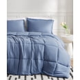 thumbnail image 3 of TRULY SOFT Garment Wash Solid Blue Twin/Twin XL 2 Piece Comforter Set, Solid Color Themed, Oeko-TEX Certified Confidence, 3 of 9