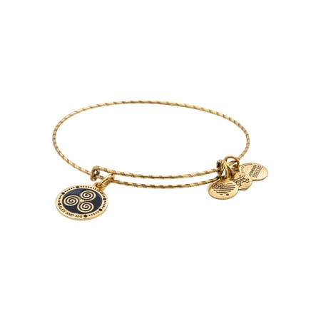Alex and Ani Triskelion Double Sided Embossed Charm Bangle Bracelet - Rafaelian Gold