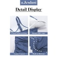 thumbnail image 6 of a.Jesdani Womens One Piece Swimsuit Tummy Control with Cutout Skirt Bathing Suit Modest Twist Front Swim Dress Gray Blue 2XL, 6 of 16