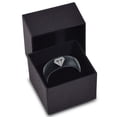 thumbnail image 3 of Tungsten Diamond Gemstone Adamantine Isometric Crystal Band Ring 8mm Men Women Comfort Fit Black Dome Polished, 3 of 4