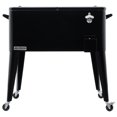 thumbnail image 1 of Permasteel Outdoor Patio Cooler – 80 Qt, Black, Rolling Cooler for Drinks - 110 Cans - Black, 1 of 7