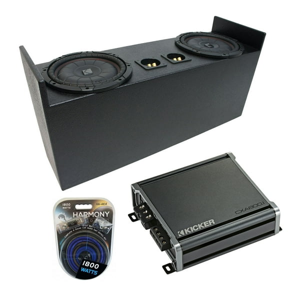 1987-2006 Jeep Wrangler YJ TJ Kicker CompVT CVT10 Dual 10" Rhino Sub Box CXA8001