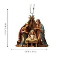 thumbnail image 5 of Tyidzon 2024 Christmas Ornaments Scene Ornaments The Birth of Decor Scene Christmas Tree Decoration Acrylic Pendant Festive Sturdy Memorial Ornament for Home, 5 of 5