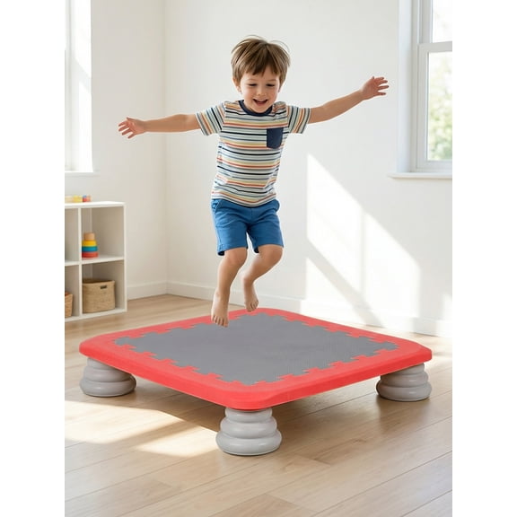 Mini Trampoline Bouncing Board for Kids - Rebounder with Non‑Slip Base, Balance Bounce Jumping Toy, Sensory Indoor/Outdoor Play for Boys & Girls