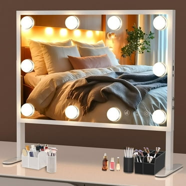 BESTOPE Hollywood Mirror with Lights, 3 Color, 10X Magnification,USB Charging Port Gifts