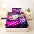 thumbnail image 4 of Erosebridal Racing Car Twin Sheet Sets for Kids Boys Girls, Pink Sports Car Bedding, 1 Flat Sheet, 1 Fitted Sheet and 1 Pillowcase, 4 of 5