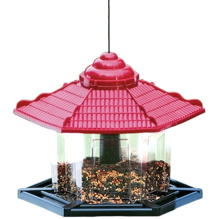 - Gazebo Bird Feeder, Easy to fill and clean Twist top to fill By Cherry Valley Feeder