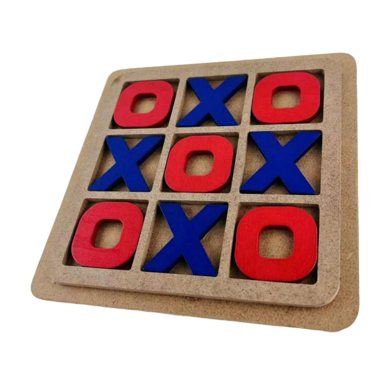 Shamjina Wood Tic TAC Toe Game Living Room Table Decor Strategy Puzzle Handmade Family