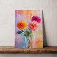 thumbnail image 5 of Dahlia Flower Canvas Wall Art 8x12 inches - Rustic Floral Dahlia Flower Canvas Wall Decor Antique Botanical Artwork, 5 of 5