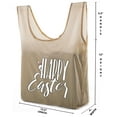 thumbnail image 2 of Easter Basket Bags, Bulk Reusable Grocery Bags, Easter Egg Hunt Tote Bags - Peaking Bunny, 2 of 2