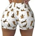 thumbnail image 2 of Susaid German Shepherd Dog Print Intensify Workout Shorts for Women Seamless Scrunch Short Gym Yoga Running Sport Active Exercise Fitness Shorts-Medium, 2 of 8