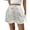 White, variant on Women's Floral Jacquard Shorts Summer High Waisted Wide Leg Trouser Casual Pants with Pockets