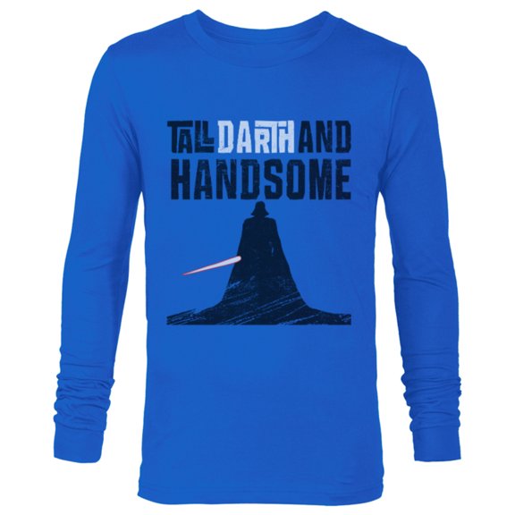 Star Wars Tall Darth and Handsome Funny - Long Sleeve T-Shirt for Men -Customized-Royal
