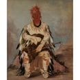 thumbnail image 3 of George Catlin 15x17 Black Modern Framed Museum Art Print Titled - No-Way-Ke-Sug-Gah, He Who Strikes Two at Once, a Brave (1832), 3 of 5