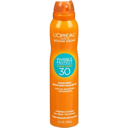 L'Oreal Paris Advanced Suncare Invisible Protect Sheer Spray, SPF 30, 4.2 oz