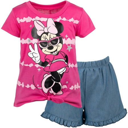 

Disney Minnie Mouse Infant Baby Girls Graphic T-Shirt & Shorts Pink 24 Months