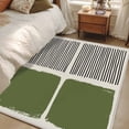 thumbnail image 4 of Sage Green Area Rugs 2.7'x5', Washable Small Throw Rugs for Kitchen Bedroom, Modern Painting Farmhouse Striped Abstract Art Indoor Outdoor Rug Non-Slip Low Pile Carpet Runner Reversible Floor Mats, 4 of 8