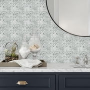 RoomMates Tin White Peel & Stick Tile Backsplash